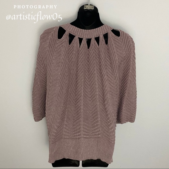 NEW! Lane Bryant Herringbone Metallic Sweater NWOT - Picture 3 of 4